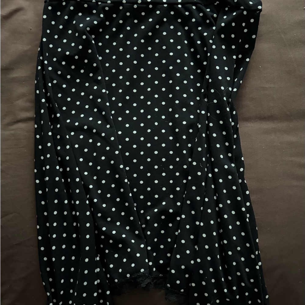 Polka Dot Black Skirt